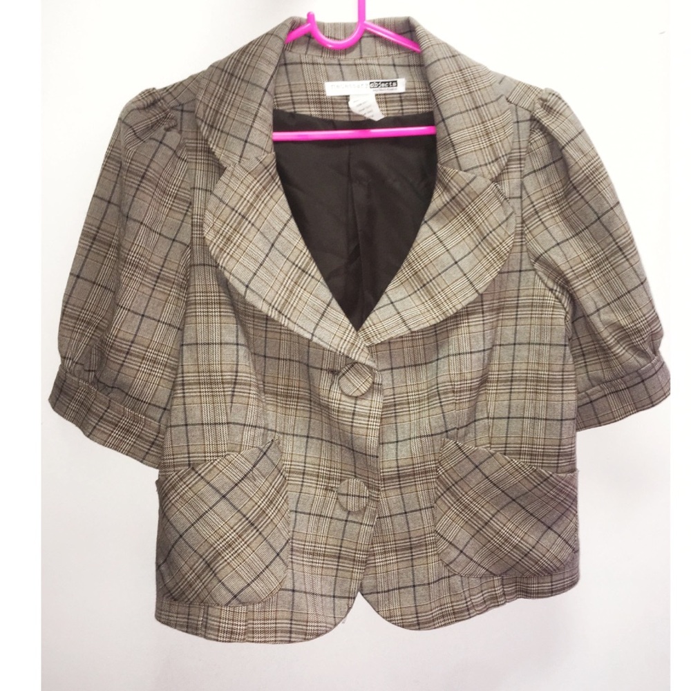 Plaid suit blazer. Women’s size large - Picture 1 of 4